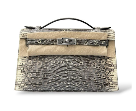 Elite platinum leather satchel