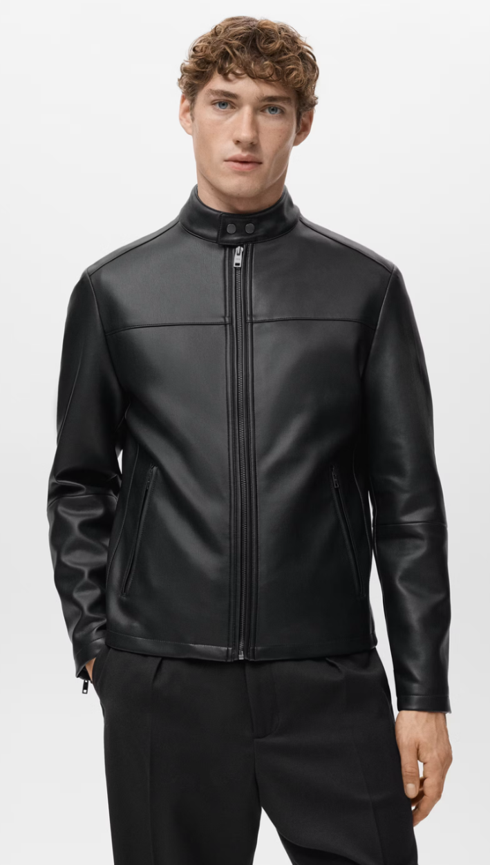 Brndtex Black Leather Jacket
