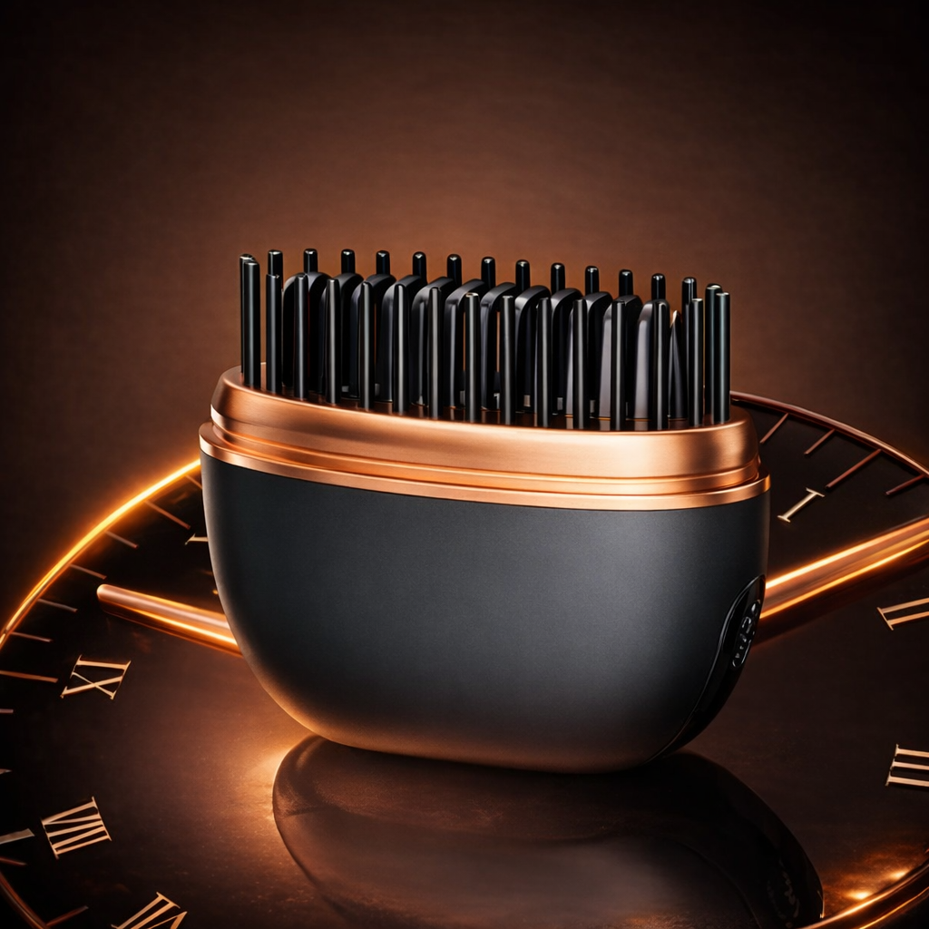 Brndtex™ Cordless compact Straightening Brush - Capsule Hair Straightener & Styler.